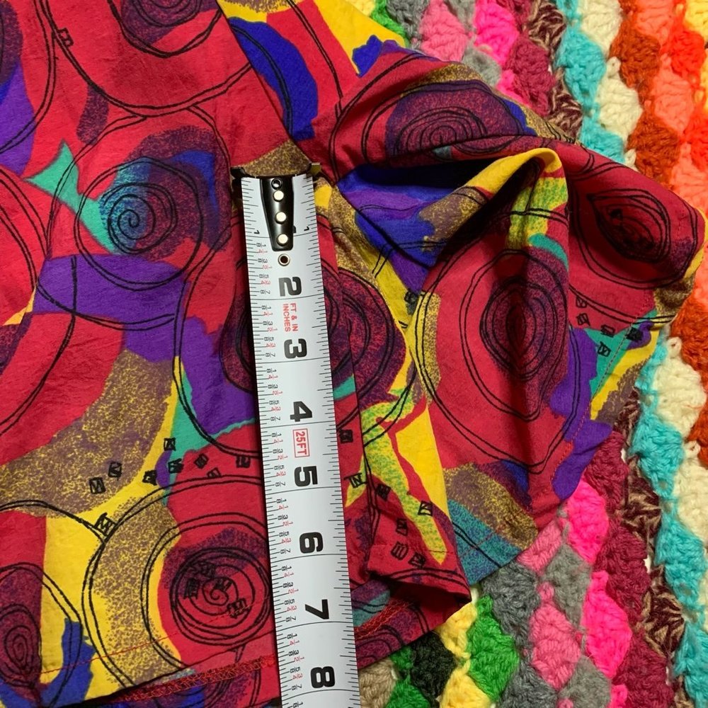 Vintage 90s Dash Neon Rainbow Abstract Pocket Statement Lightweight Swim… - Picture 12 of 14